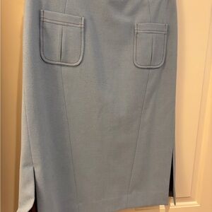 Etcetera Light Blue Pencil Skirt